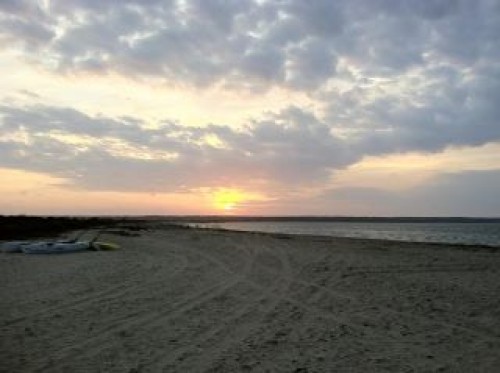 hamptons beach sunset