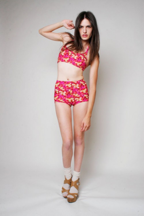 1970s floral two piece vintage bikini on etsy