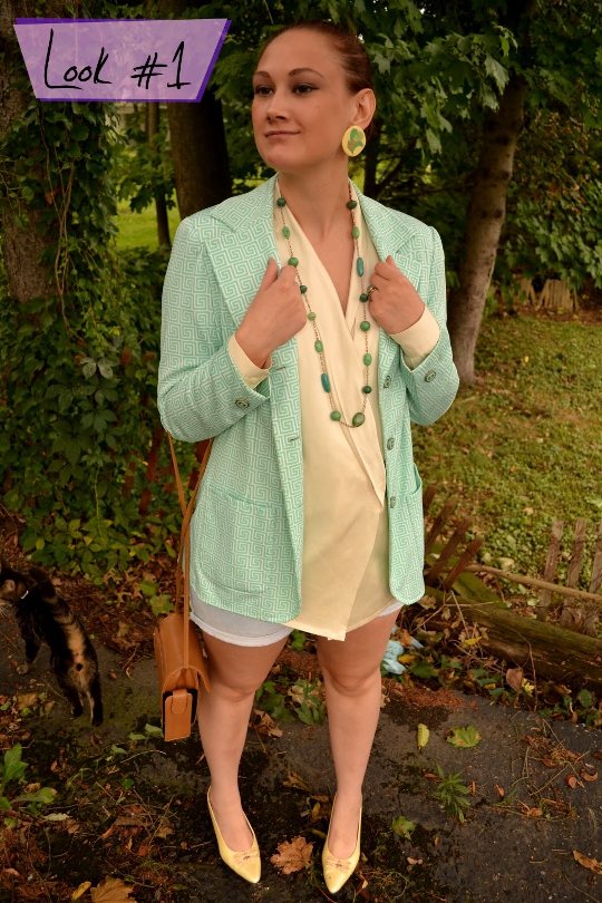 1980s Greek Key Blazer Styled 4 Ways for Spring