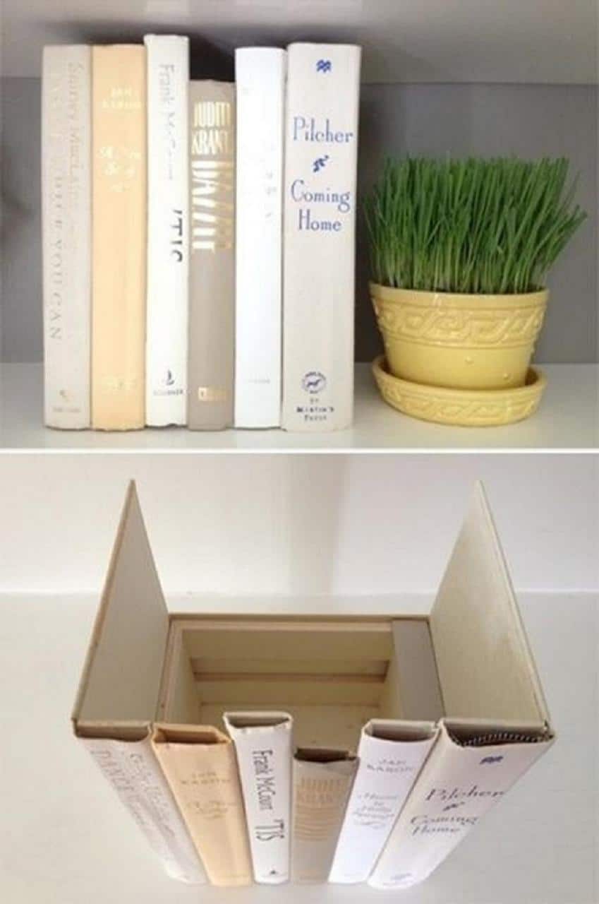 Fake It 'Til You Make It Book Storage Idea