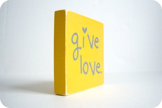 give love block from etsy