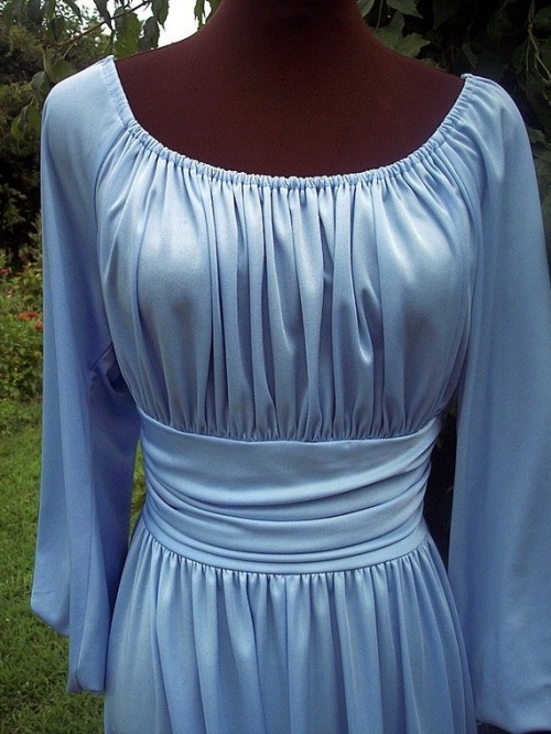 vintage 70s blue disco dress etsy