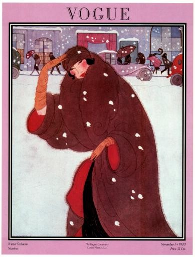 vogue winter fashion vintage magazine cover
