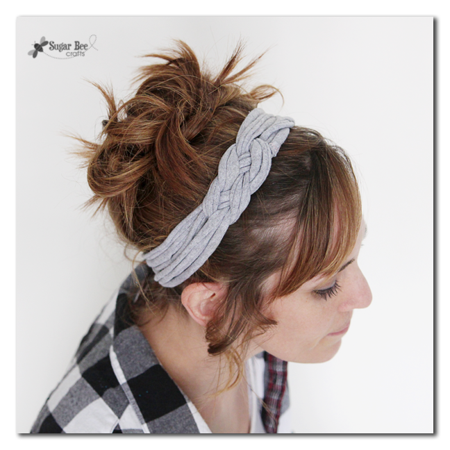 knotted headband with tee shirt yarn